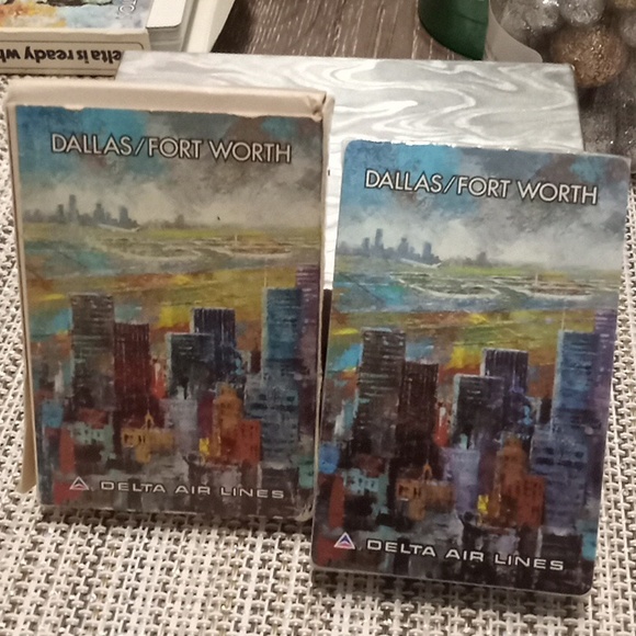 Vintage Delta Airlines Dallas Fort Worth Playing Cards - Picture 3 of 3